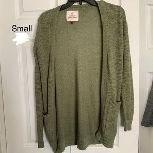 Green cardigan